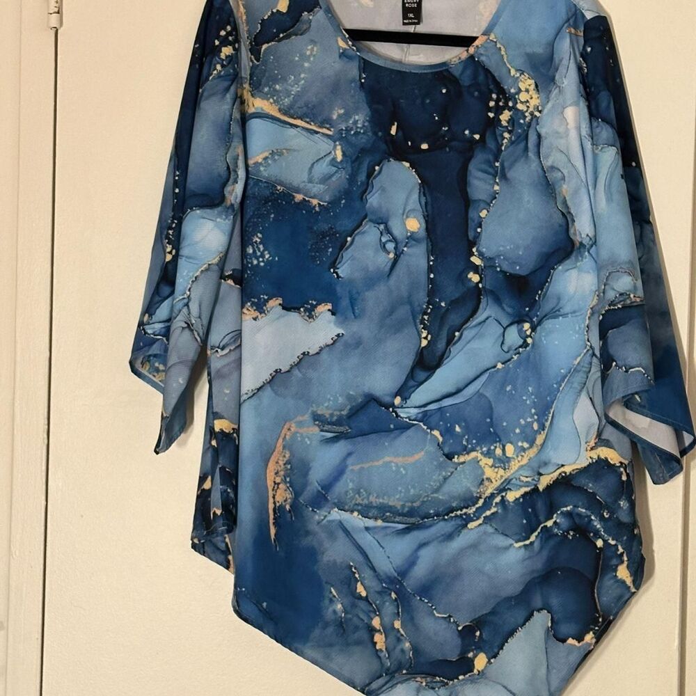 Emery-rose Women's Blue and Grey Blouse